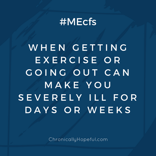 Getting exercise or going out, ME Awareness Graphics