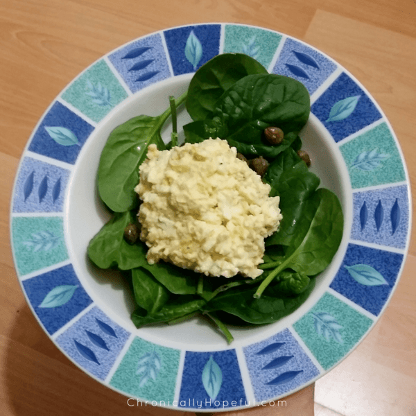 Egg and Mayo on Spinach