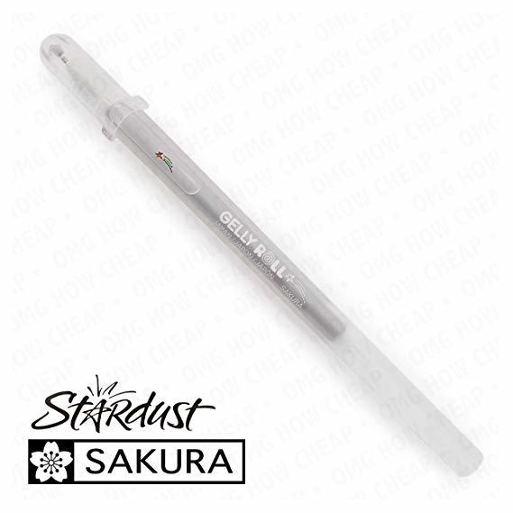 A Sakura Gelly Roll pen in Clear stardust colour