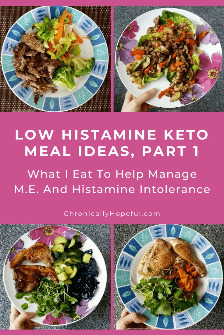 Four plates of low histamine keto meals