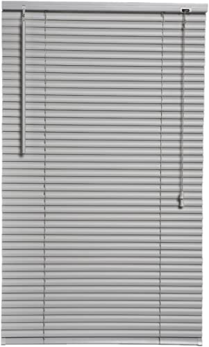 Silver/Grey PVC Venetian Blind Blinds Easy Fit Curtains Trimmable Fittings Windows Treatment Shutters Twist Open Close Pay only 1 Flat shipping £3.99 for multiple buying (Grey/Silver, 105 x 150)