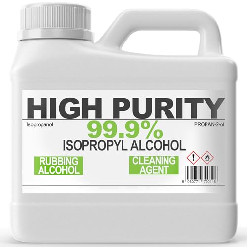Isopropyl Alcohol 99.9% 𝗣𝗨𝗥𝗘𝗦𝗧 IPA Isopropanol 2 ol Liquid Sterilizer Rubbing Pure Disinfectant 1l (1 litre)