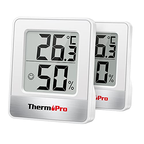 ThermoPro TP49-2 Digital Room Thermometer Indoor Hygrometer Mini Temperature Monitor Humidity Meter for Home Office Air Comfort Thermo Hygrometer