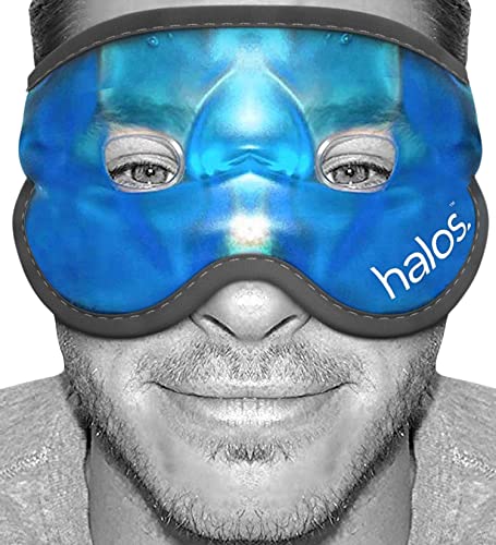 MyHalos Cooling Eye Mask - Reusable Gel Eye Mask Cold Pack - Our Ice Eye Mask Soothes Puffy Eyes & Dark Circles - Relieve Your Headaches & Sinus Pain with Cold Eye Mask & Eye Gel Mask Therapy