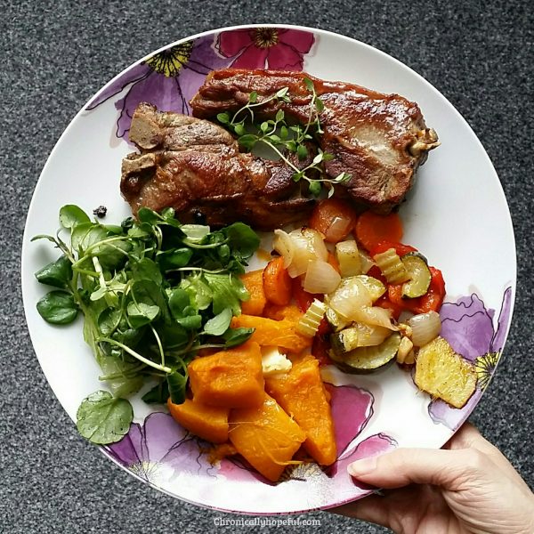 lamb chops roast veg