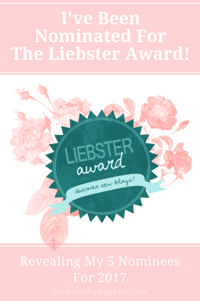 My First Liebster Award 2017