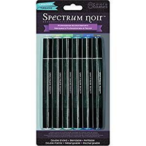 A set of 6 Spectrum Noir blendable alcohol markers