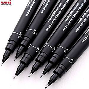 A set of Uni-pin Fine liners