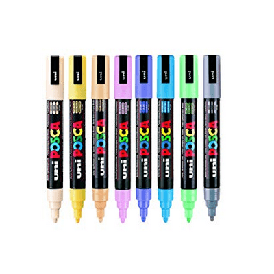 A set of Posca Paint Pens in pastel shades