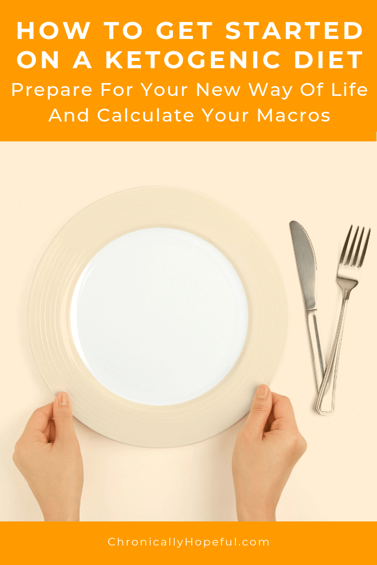 An empty plate with knife and fork. Title reads: How to get started on a ketogenic diet. Prepare for your new way of life and calculate your macros.