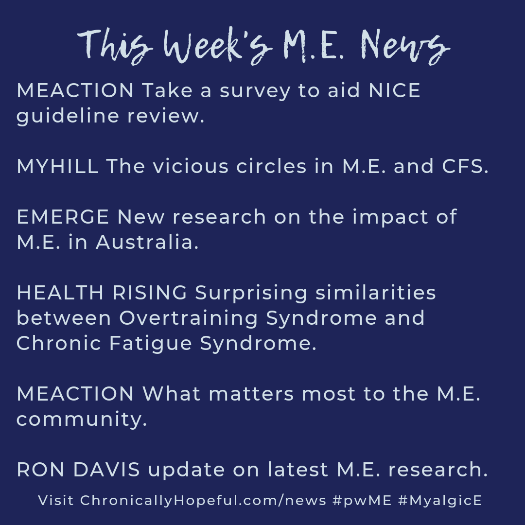 A list of this week's MEcfs news