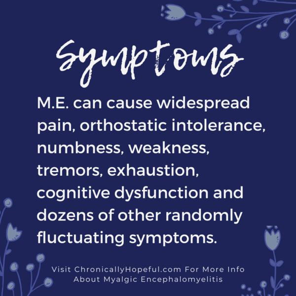 Symptoms of M.E.
