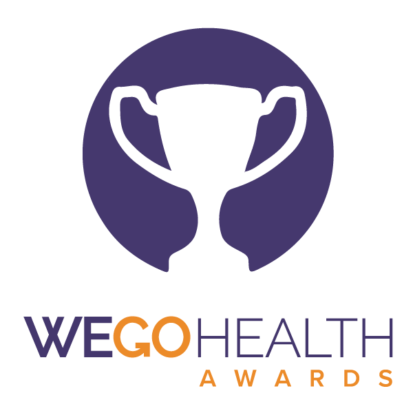 A picture of a trophy with title, Wego Health Awards