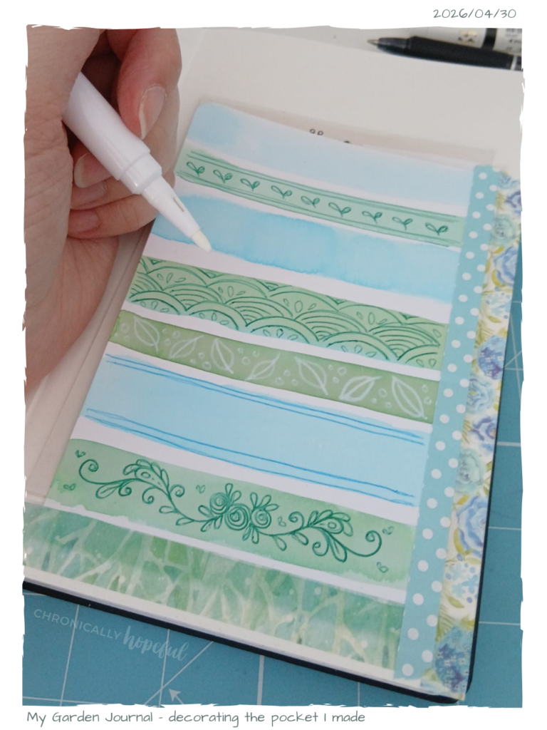 Garden Journal Doodling On The Inside Pocket
