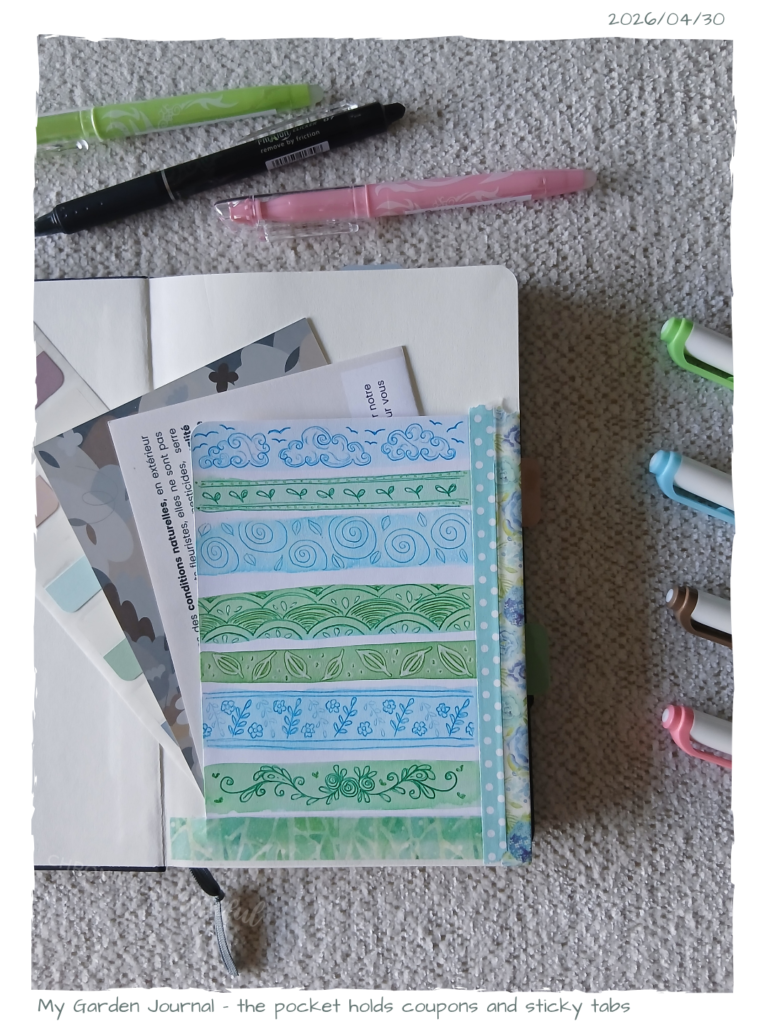Garden Journal Pocket flatlay
