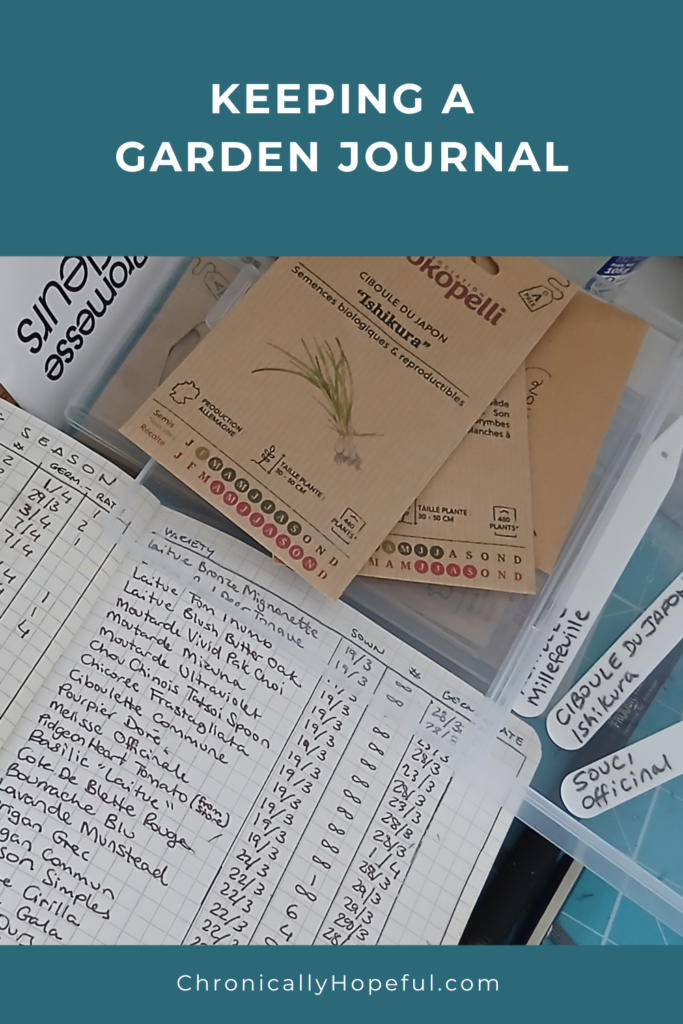Keeping A Garden Journal, Pinterest Image