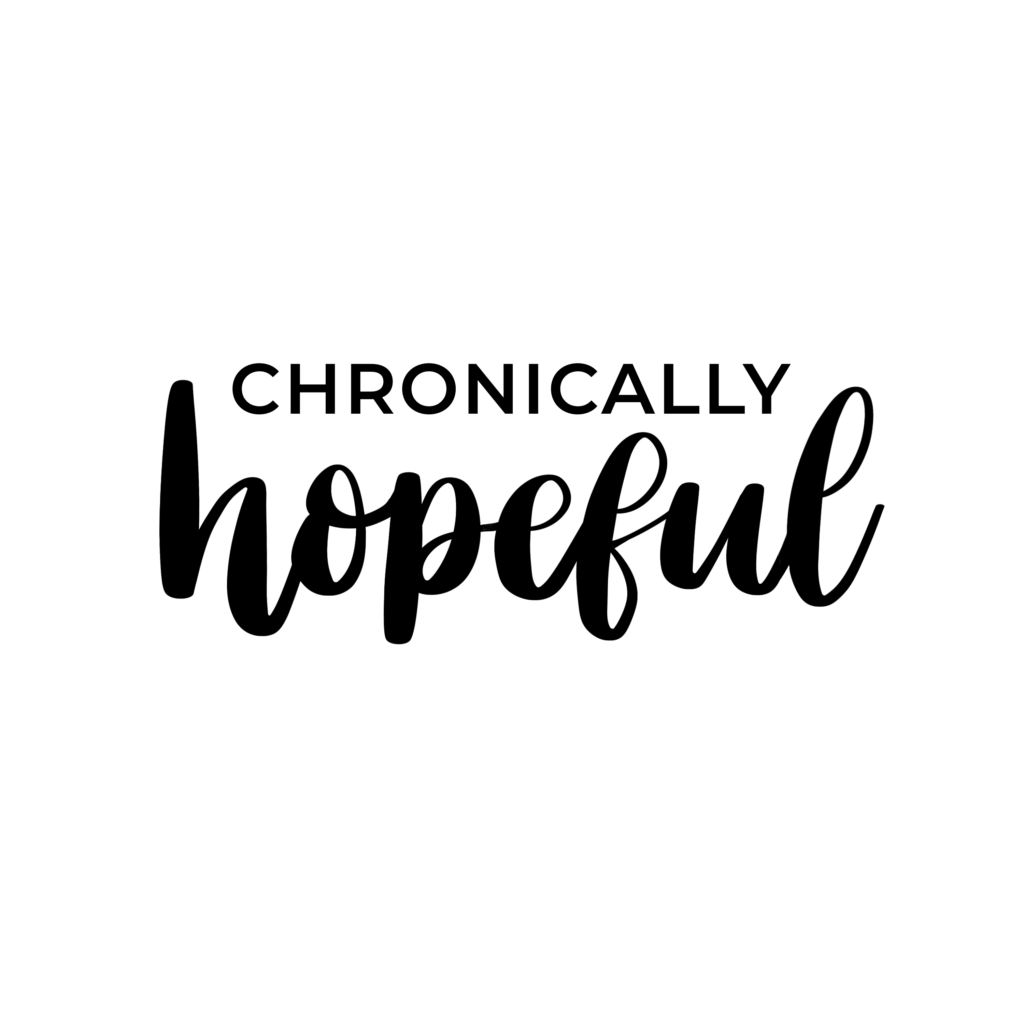 Chronically Hopeful Logo, Vertical, black