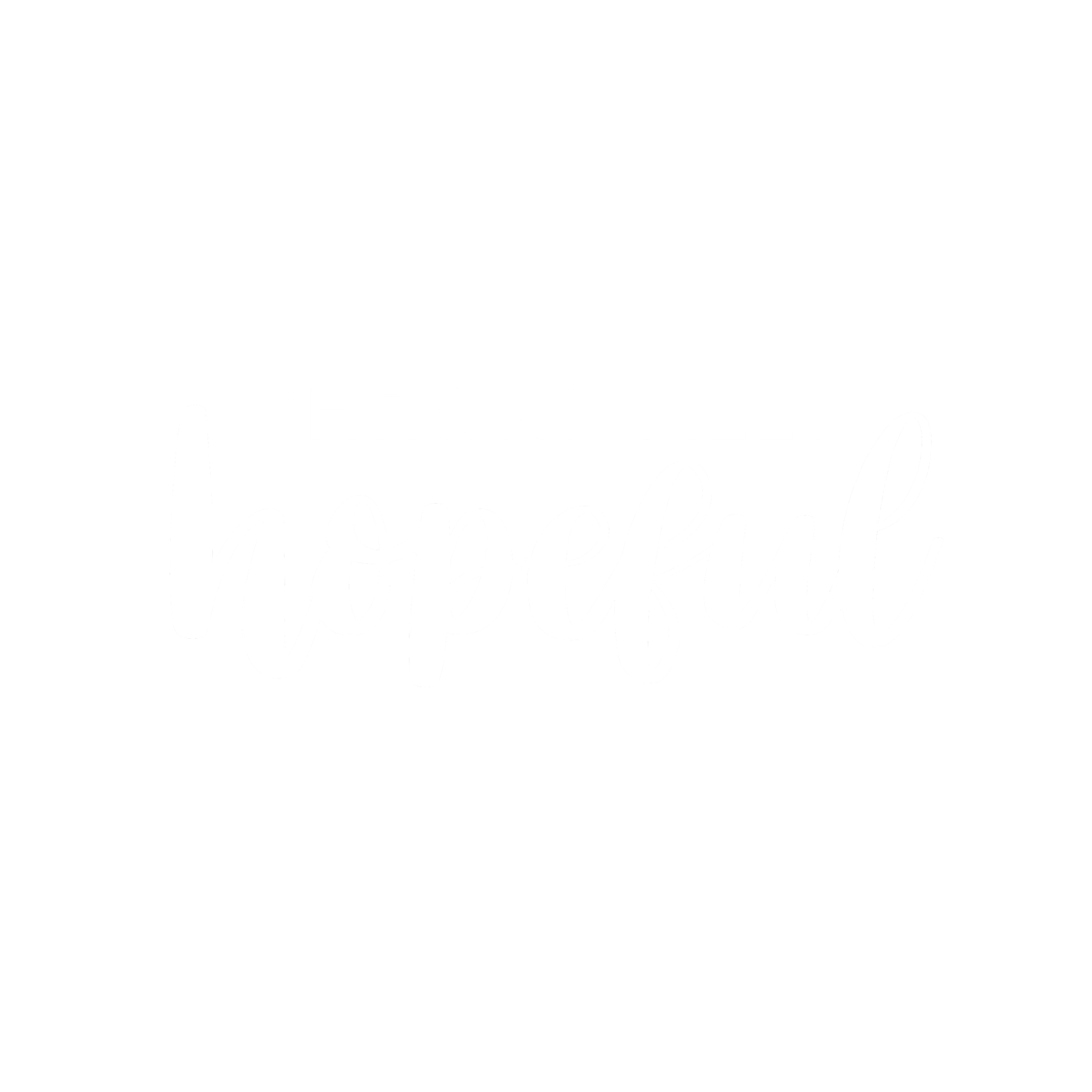 Chronically Hopeful Logo, Vertical, white