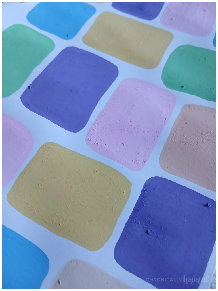 acrylic paint shapes