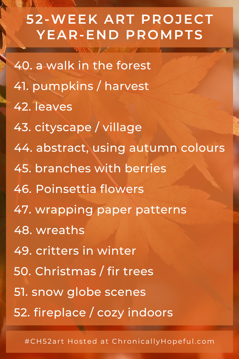 CH52art Oct Nov Dec Prompts