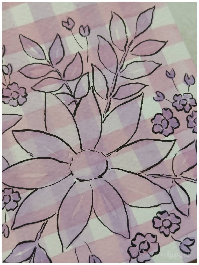 Drawing flowers with a brush pen
