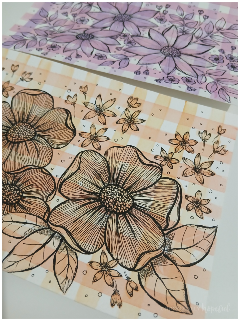 Garden Tea Party, Flowers on Gingham