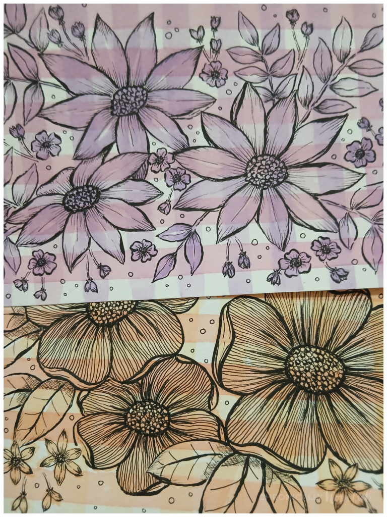 Garden Tea Party, Flowers on Gingham
