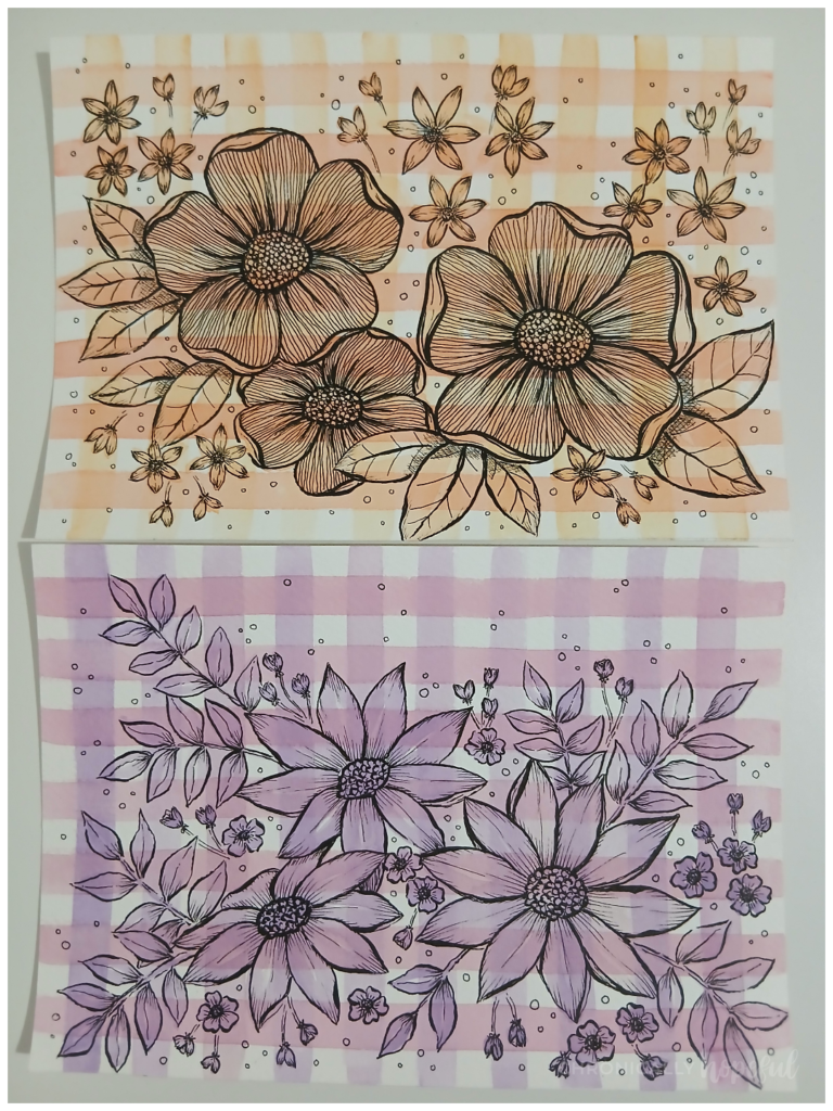 Garden Tea Party, Flowers on Gingham
