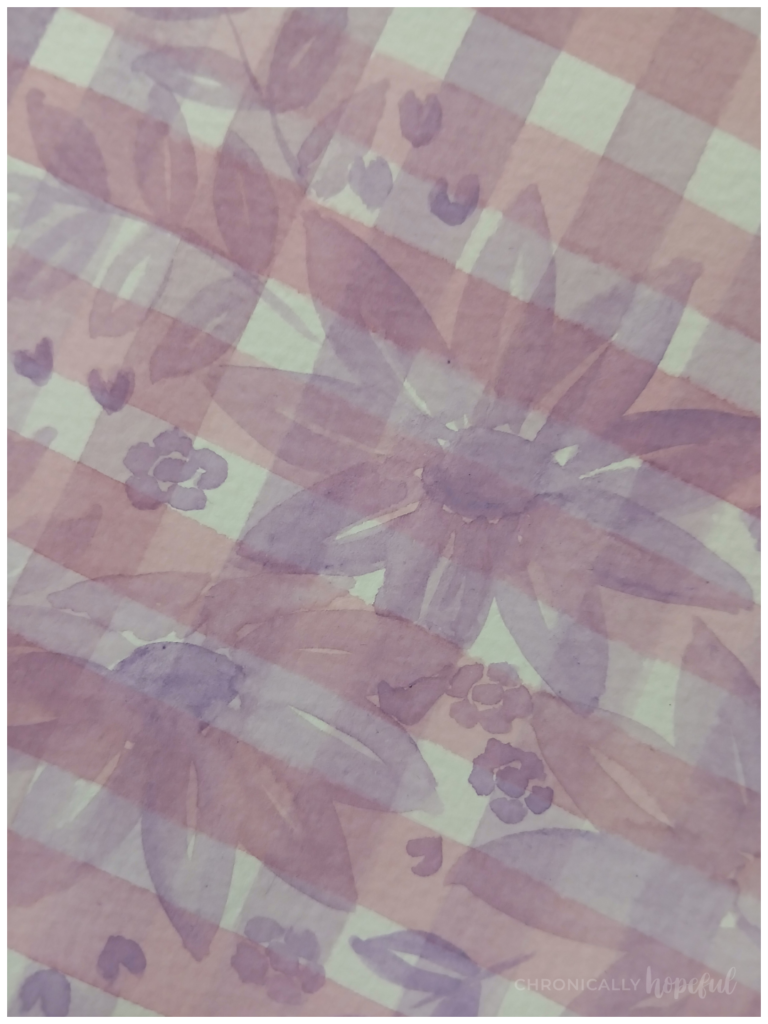 Painting floral shapes with gouache