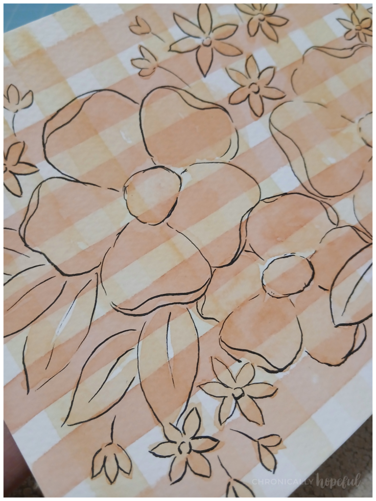 Drawing flowers with a brush pen