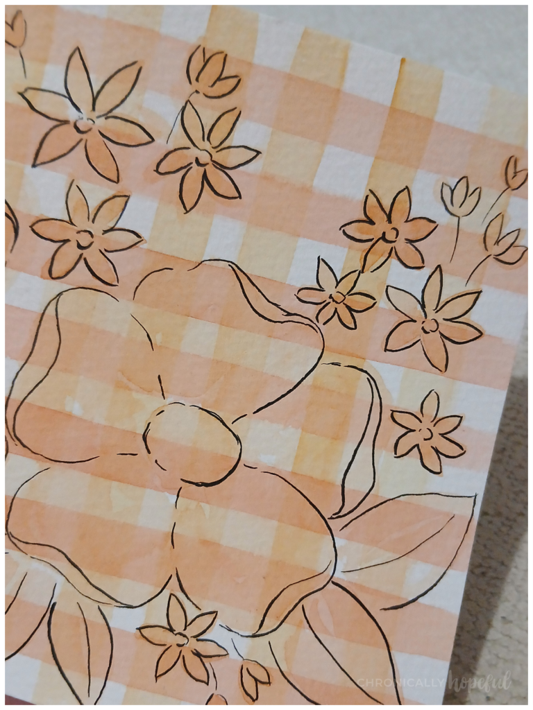 Drawing flowers with a brush pen